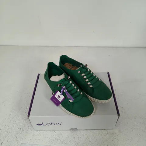 LOTUS KAMARI-ULS403 GREEN LEATHER SNEAKERS – UK 4.5 (EU 37)
