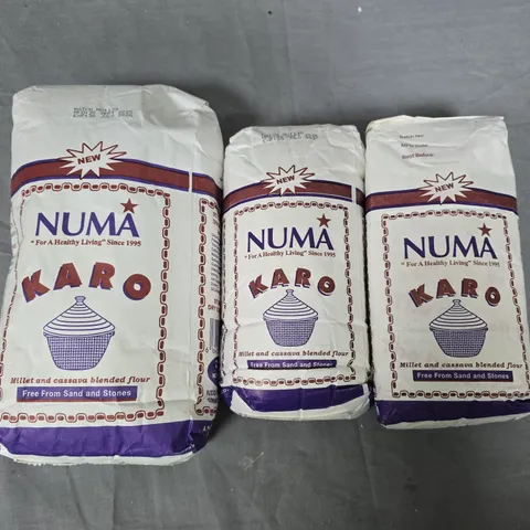 LOT OF 3 PACKS OF NUMA KARO MILLET & CASSAVA BLENDED FLOUR