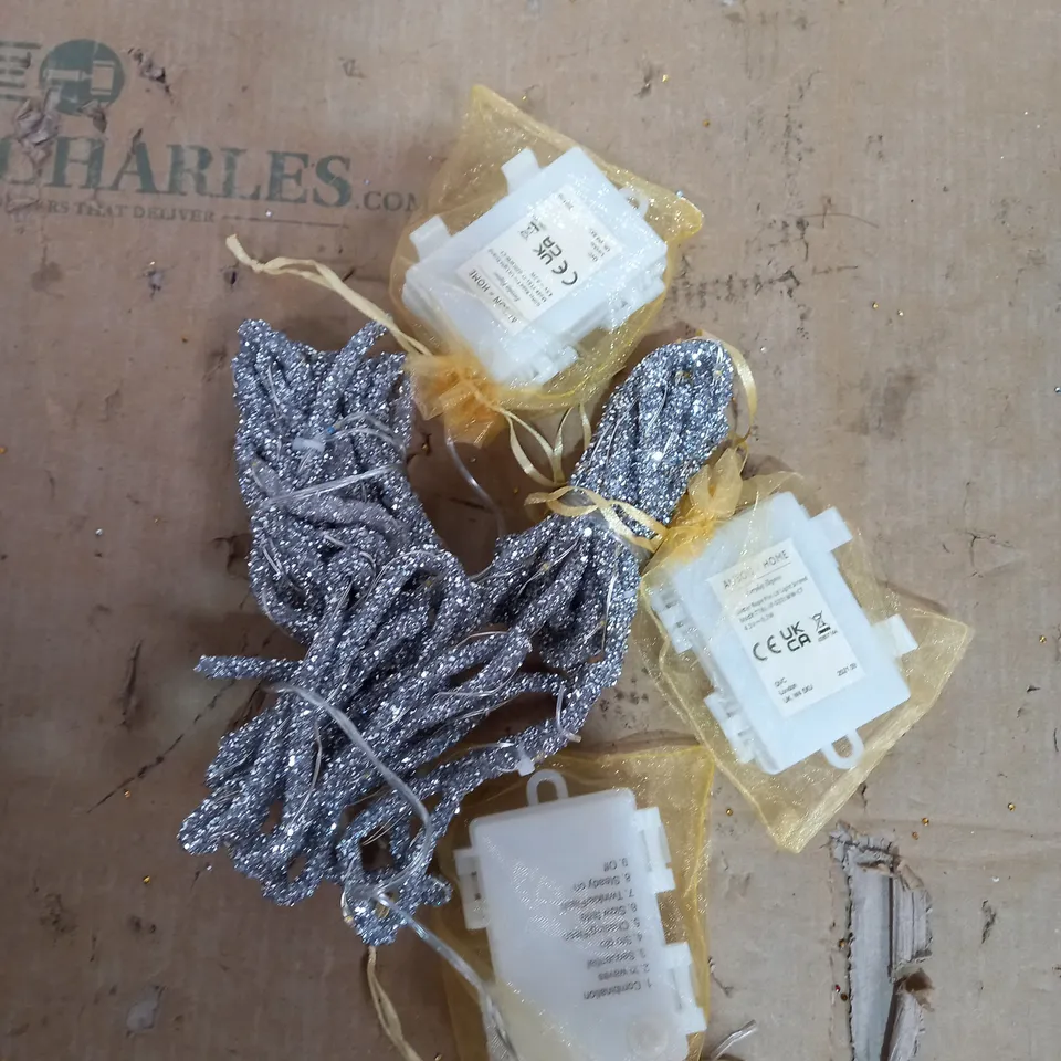 ALISON CORK SET OF PRE-LIT GLITTER ROPE STRANDS 