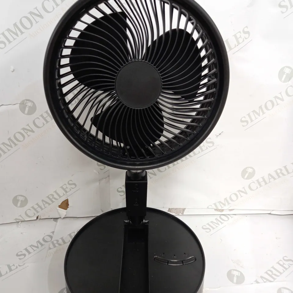 BELL & HOWELL RECHARGEABLE EXTENDABLE DESK & FLOOR FAN - BLACK