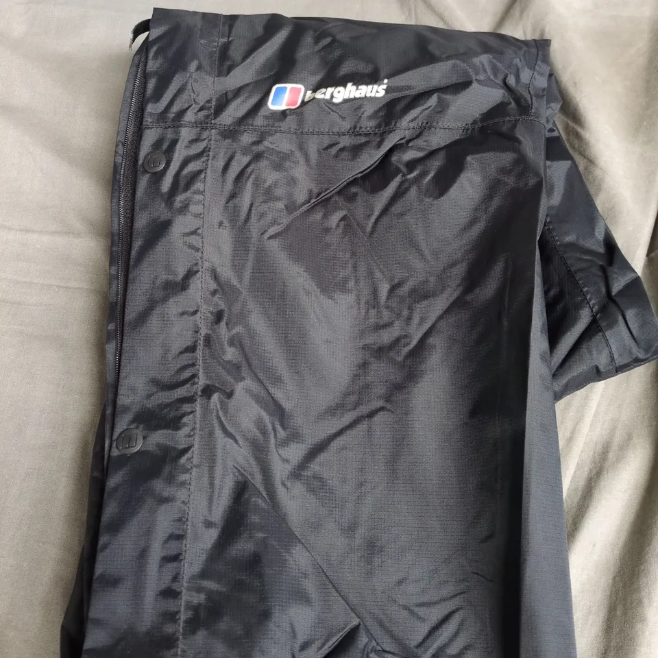 BERGHAUS WATERPROOF OVER-TROUSERS – XS UK, LEG 29, BLACK
