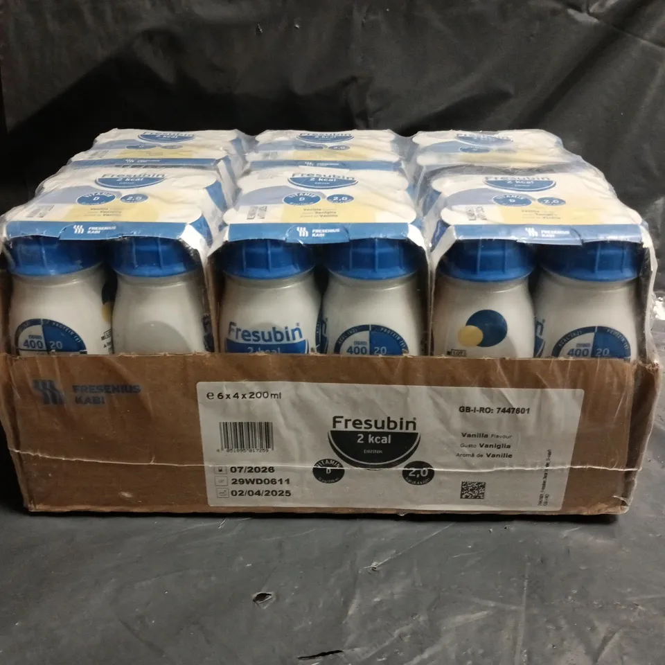 FRESUBIN VANILLA FLAVOUR DRINK MULTIPACK (6 PACKS OF 4 X 200ML DRINKS)