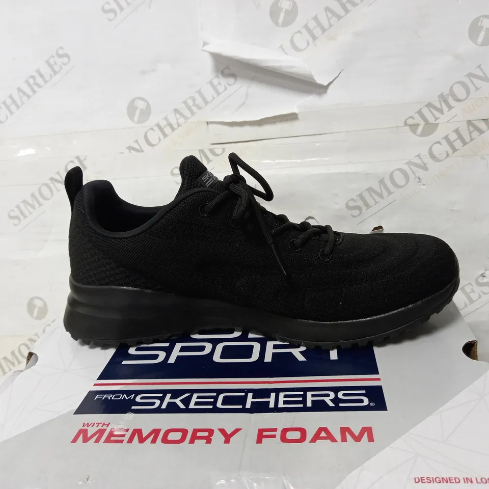 SKECHERS BLACK TRAINERS SIZE 6
