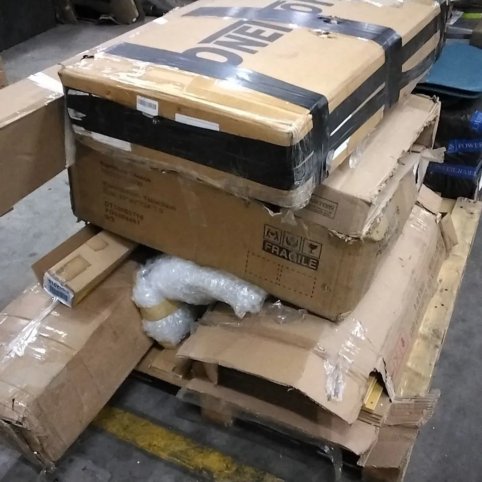 PALLET OF ASSORTED BOXED FURNITURE PARTS 