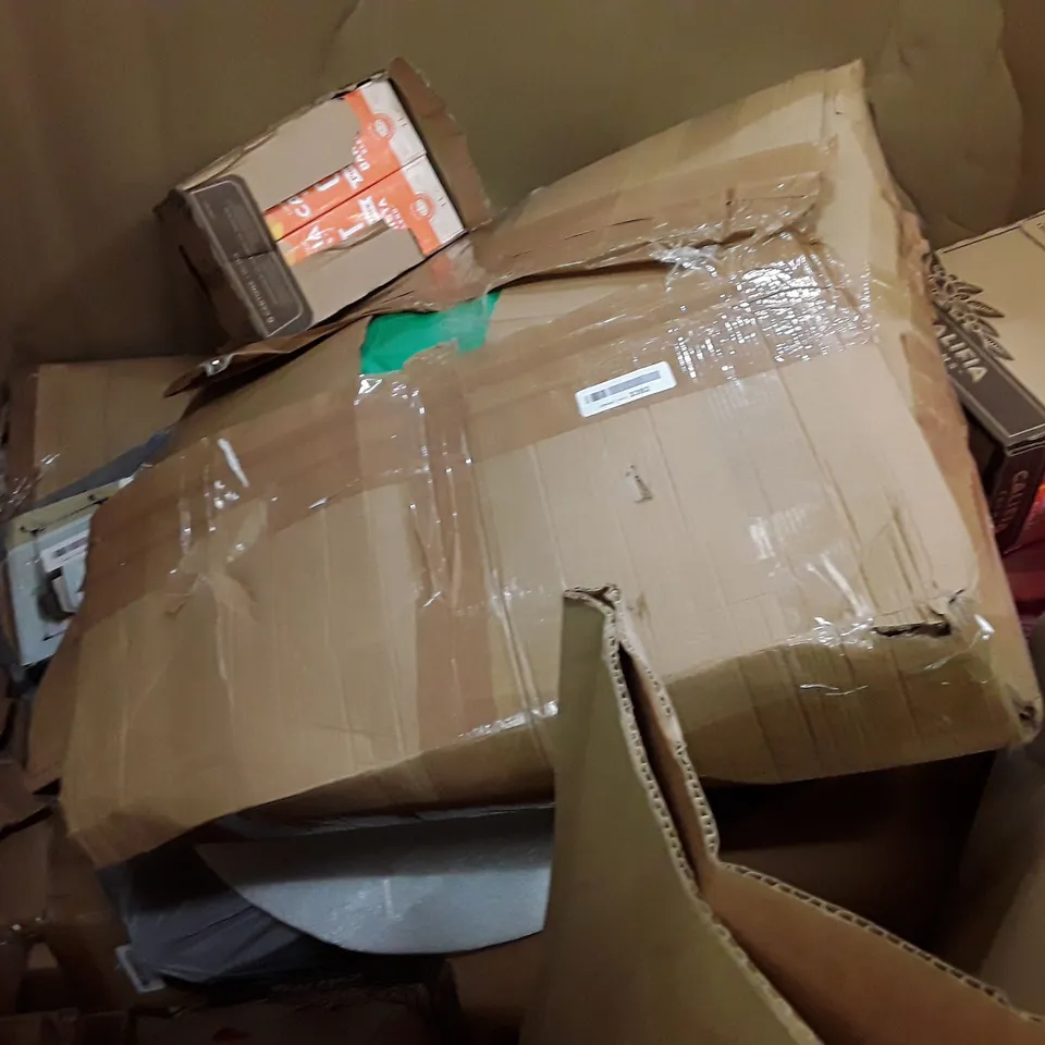 PALLET OF ASSORTED PRODUCTS INCLUDING TOILET SEAT, PUZZLE BOARD, MULTIUSE STEAM CLEANER, SIT-STAND DESKTOP WORKSTAND 