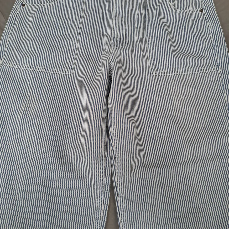HUSH ARIZONA STRIPED JEANS IN BLUE/WHITE SIZE 14