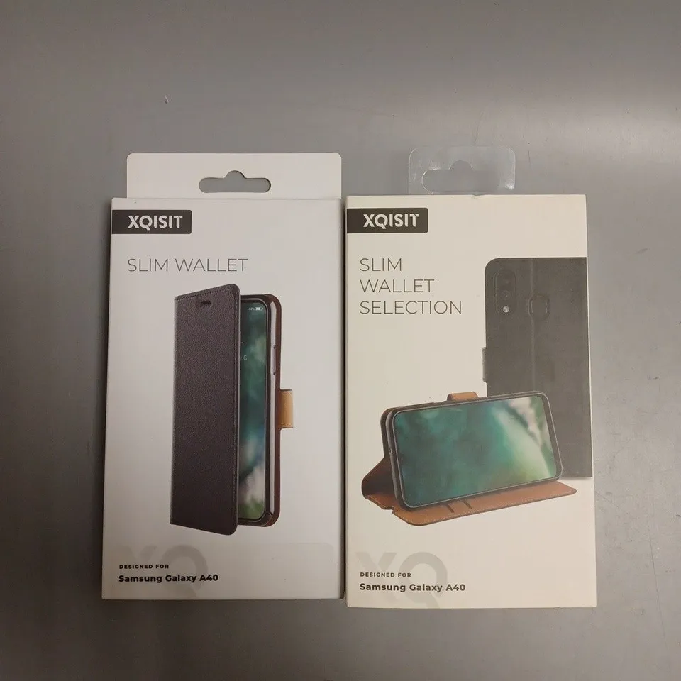 APPROXIMATELY 50 BOXED XQISIT SLIM WALLET PROTECTIVE CASES FOR SAMSUNG GALAXY A40
