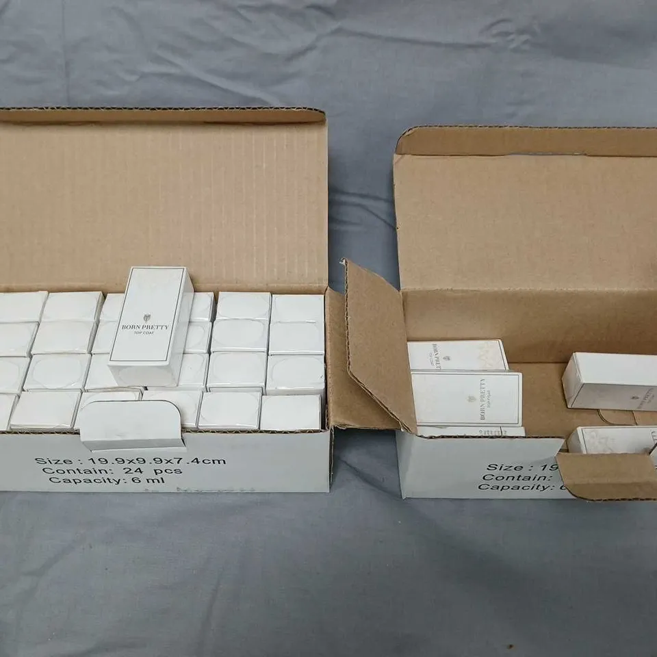 BOX OF APPROXIMATELY 20 SEALED BORN PRETTY TOP COAT - 6ML PER BOTTLE