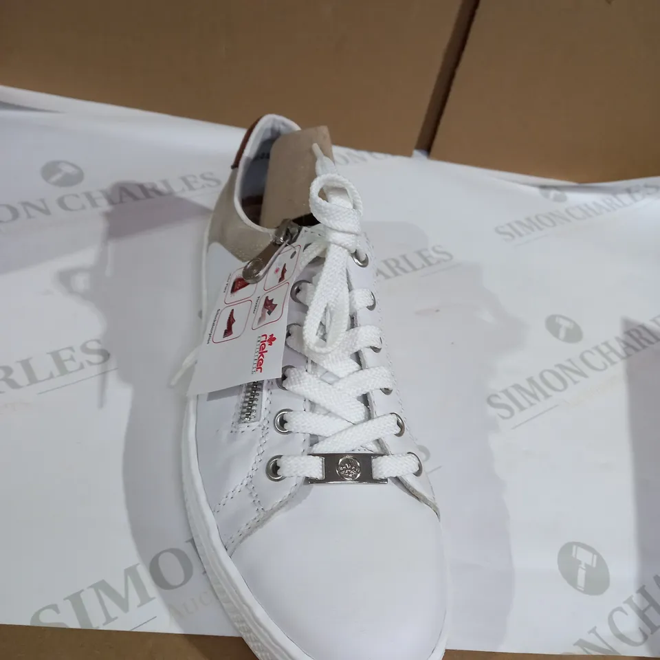 RIEKER WHITE TRAINERS SIZE 6.5