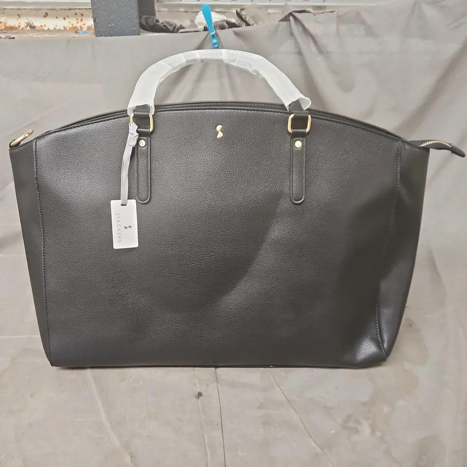 STACKERS BLACK LEATHER BAG 