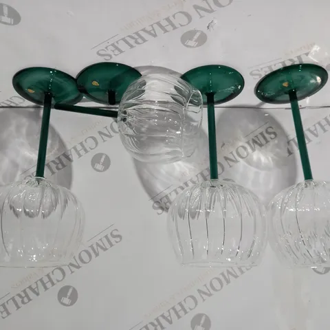 BOXED BUNDLEBERRY BY AMANDA HOLDEN SET OF 4 FLUTED WINE GLASSES