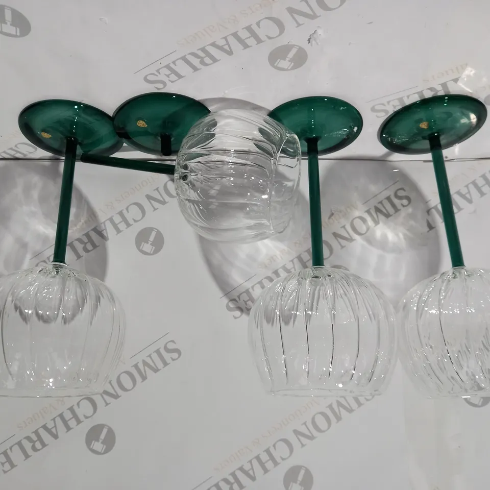 BOXED BUNDLEBERRY BY AMANDA HOLDEN SET OF 4 FLUTED WINE GLASSES