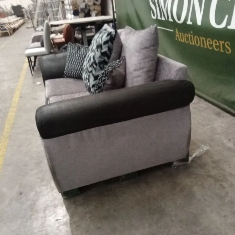 NARVA FABRIC/FAUX LEATHER 2 SEATER SOFA RRP £849