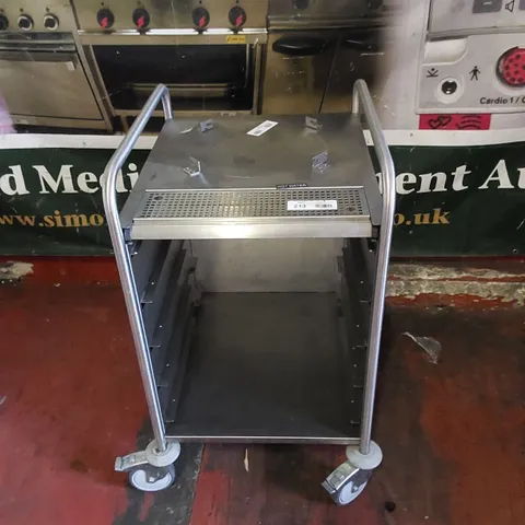COMMERCIAL STAINLESS STEEL CATERING TROLLEY