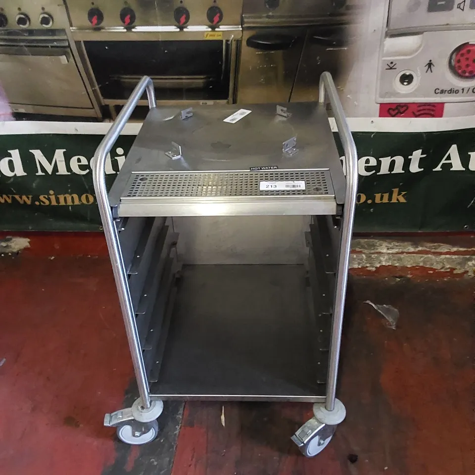 COMMERCIAL STAINLESS STEEL CATERING TROLLEY 