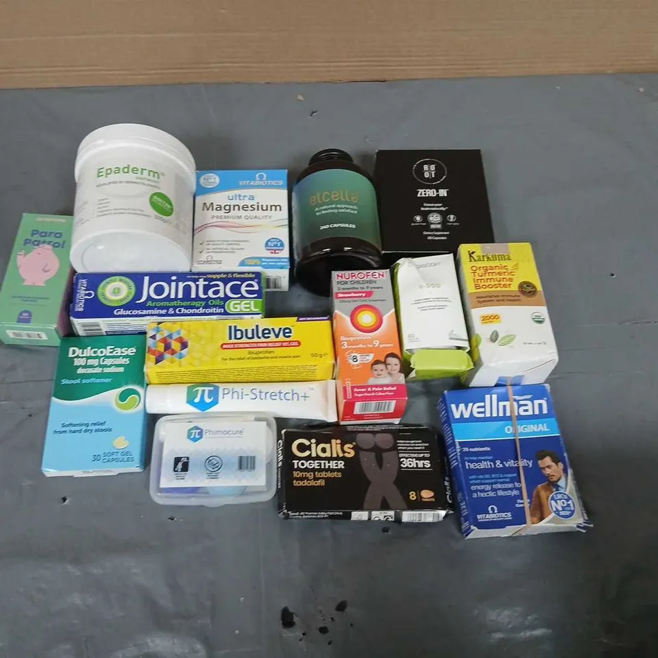 APPROXIMATELY 25 ITEMS OF ASSORTED HEALTH & BEAUTY PRODUCTS TO INCLUDE– ANALGESICS, VITAMINS & SUPPLEMENTS (MIXED BRANDS)