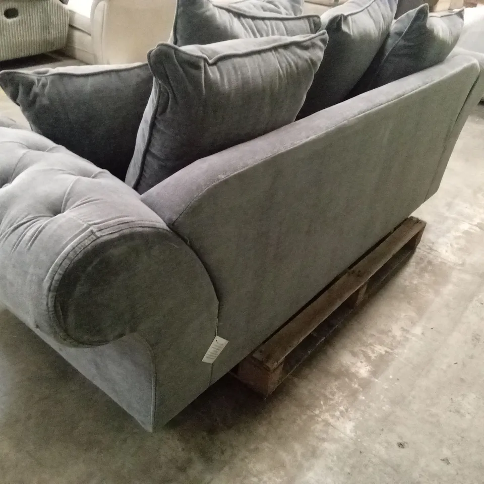 WINDSOR FABRIC SCATTER BACK 3 SEATER SOFA - GREY RRP £949