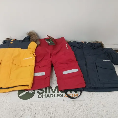 APPROXIMATELY 20 ASSORTED DIDRIKSONS KIDS CLOTHING ITEMS TO INCLUDE; KURE PARKA IN ASSORTED COLOURS, AND IDRE PANTS