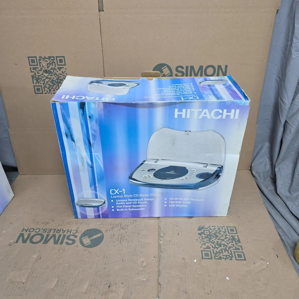 HITACHI CX-1 LAPTOP-STYLE CD RADIO PLAYER – BOXED