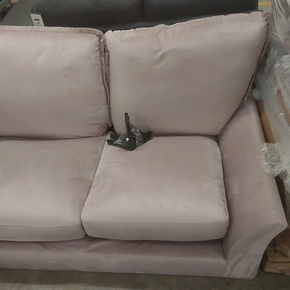 QUALITY DESIGNER 2-SEATER VELVET UPHOLSTERED SOFA