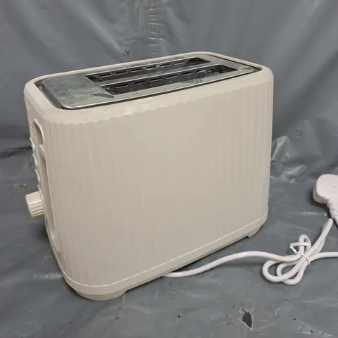 UNBRANDED TEXTURED 2-SLICE TOASTER IN OFF-WHITE