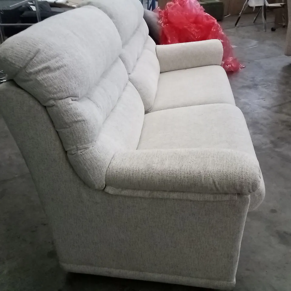 DESIGNER G PLAN MALVERN D 3 SEATER (2 CUSHION) SOFA - RUSH CREAM FABRIC 