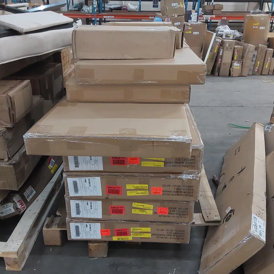 PALLET OF ASSORTED WARDROBE/FURNITURE PARTS