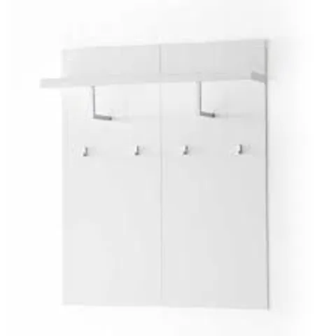 BRAND NEW BOXED SYDNEY WIDE WALL MOUNTED HALLWAY STORAGE IN HIGH GLOSS WHITE (1 BOX)