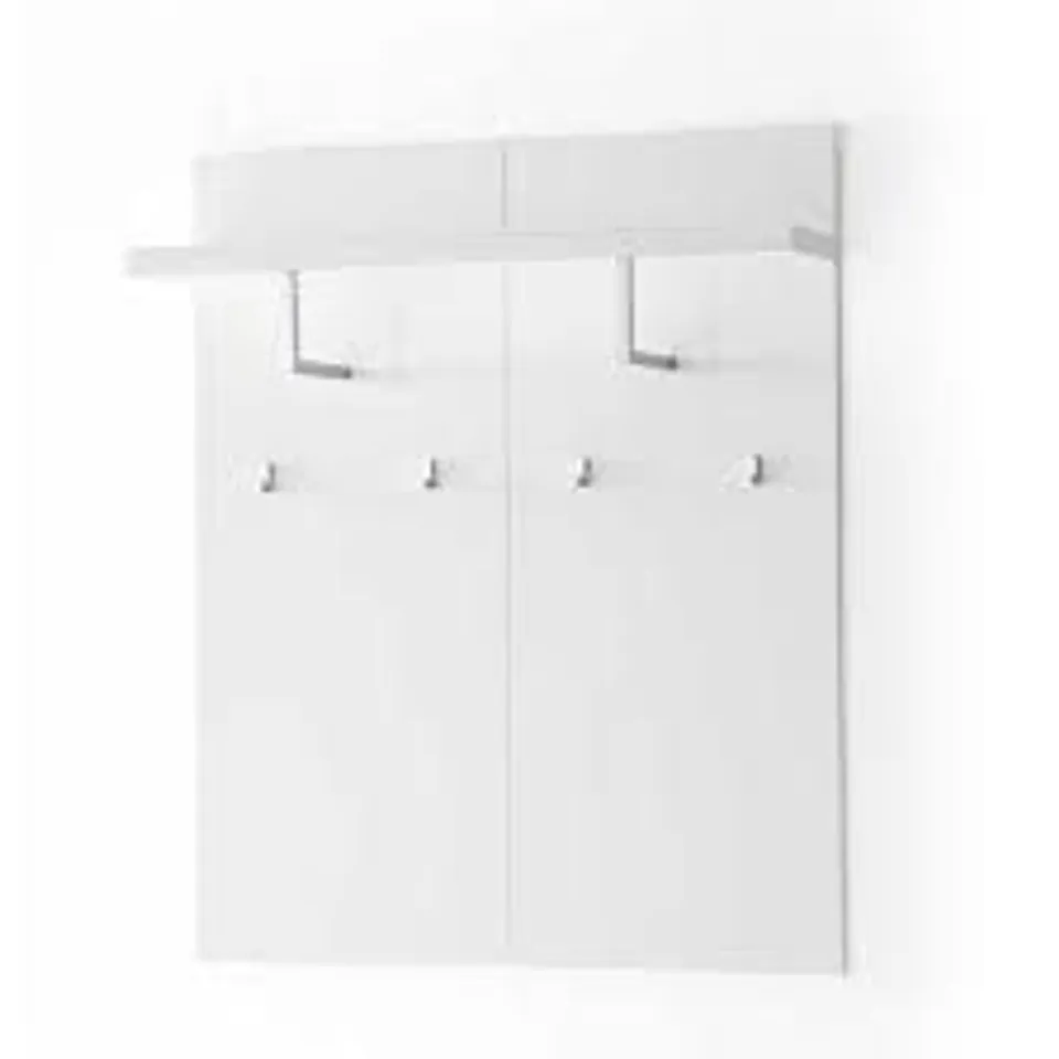 BRAND NEW BOXED SYDNEY WIDE WALL MOUNTED HALLWAY STORAGE IN HIGH GLOSS WHITE (1 BOX)