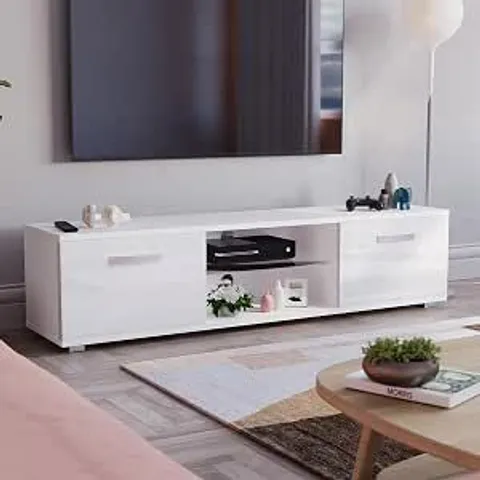 BOXED VIDA DESIGNS COSMO 2 DOOR WHITE TV UNIT WITH LED (1 BOX)
