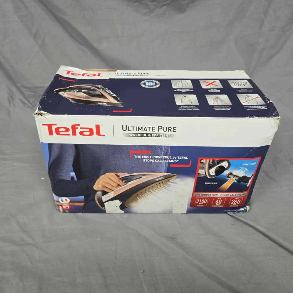 Tefal Ultimate Pure Steam Iron – Copper/Black, boxed