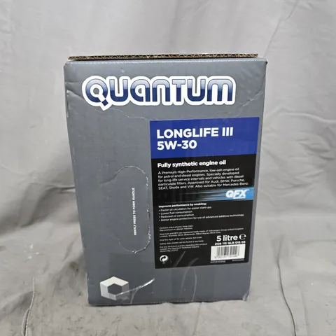 Quantum Longlife III 5W-30 Fully Synthetic Engine Oil – 5 Litre (Boxed)