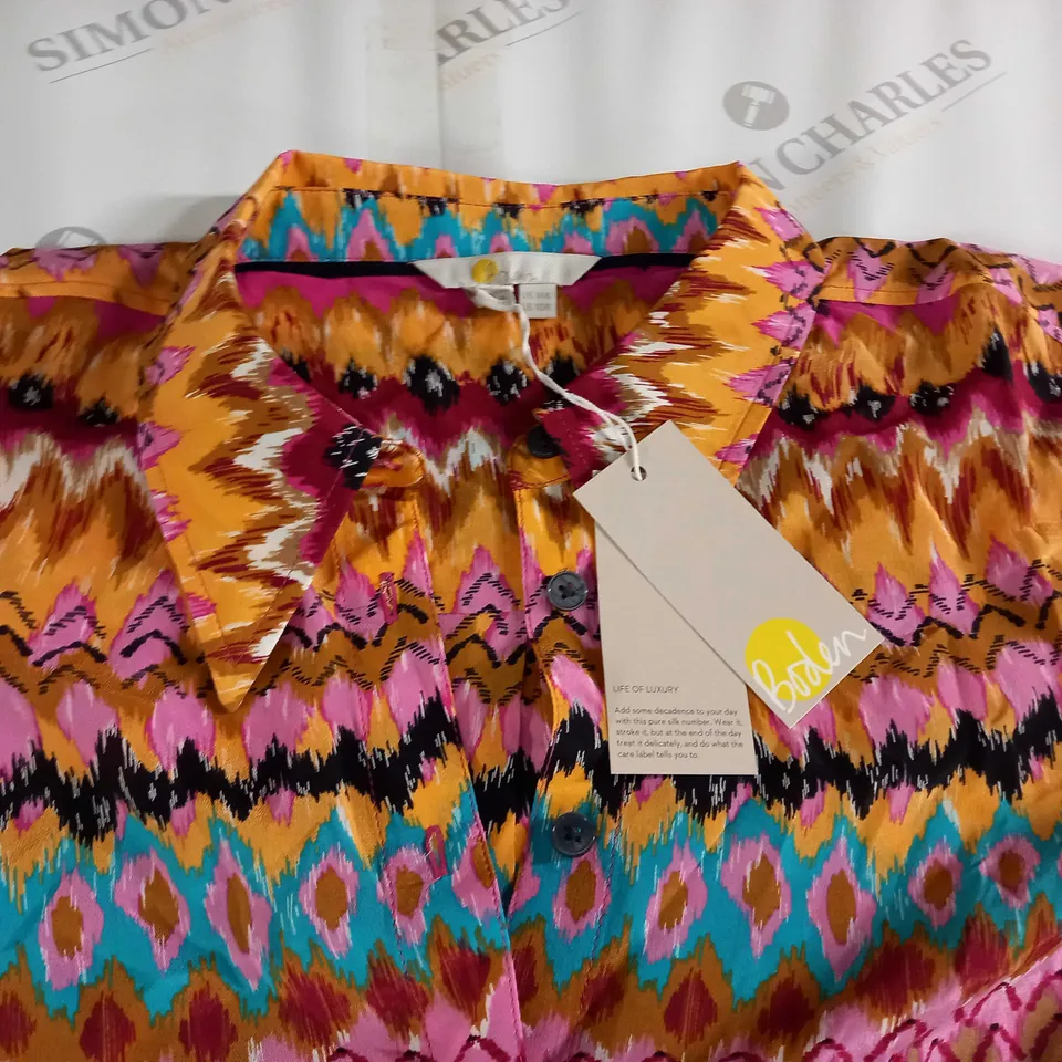 BODEN PATTERNED SHIRT IN MULTI - UK 14 R