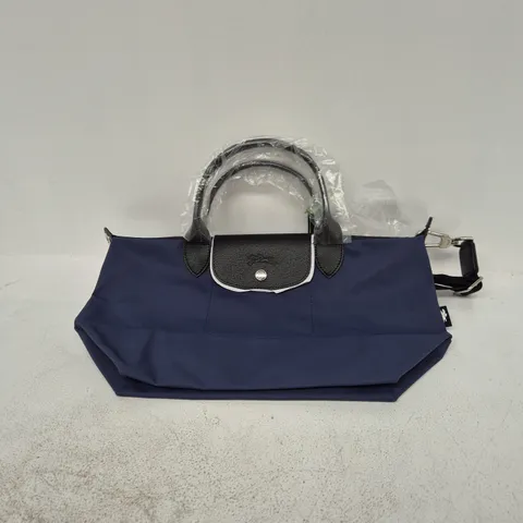 LONGCHAMP ENERGY X ECONYL HANDBAG – NAVY NYLON WITH BLACK LEATHER TRIM