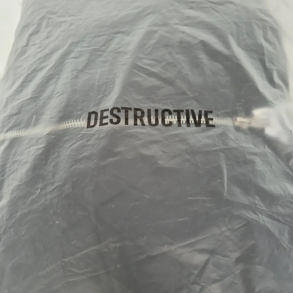 DESTRUCTIVE QUILTED ZIP JACKET - BLACK, SIZE M