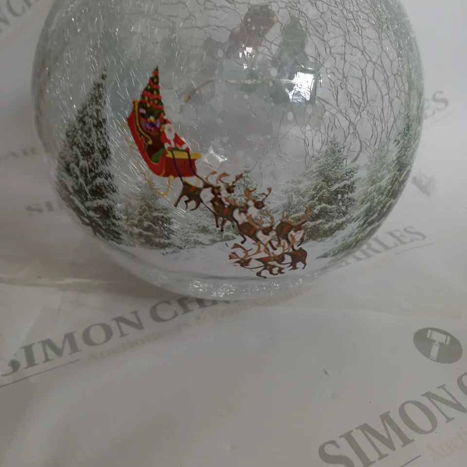SEASONAL GLASS GLOBE WITH LED WIRE LIGHTS
