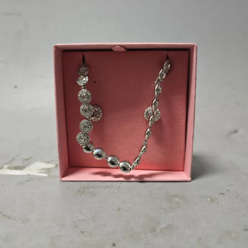 BOXED SWAROVSKI ROUND CUT NECKLACE & EARRINGS 