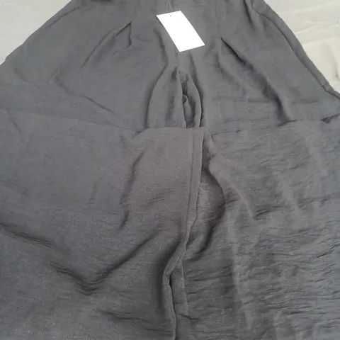 ZARA WIDE LEG FLARE TROUSERS, BLACK - UK SIZE L 