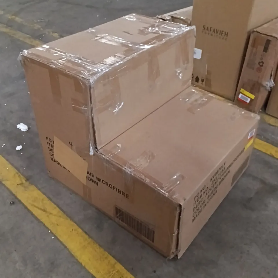 BOXED MICROFIBRE ACCENT CHAIR - SUEDE BROWN (1 BOX)