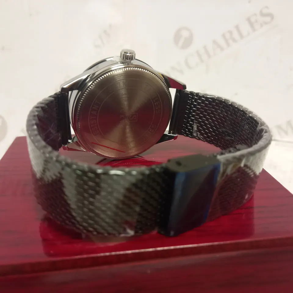 STOCKWELL DATE DIAL MESH STRAP WRISTWATCH RRP £650