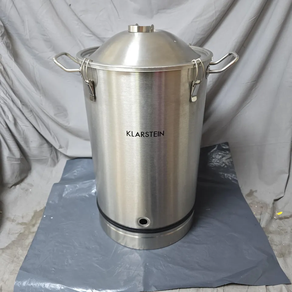 UNBOXED KLARSTEIN STAINLESS STEEL CATERING URN WITH LID AND LITRE GAUGE 25LTRS
