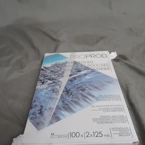 BOX OF APPROXIMATELY 20 ASSORTED HOUSEHOLD ITEMS INCLUDING BAND SAW BLADES , VACUUM CLEANER PART AND LAMINATING POUCHES 