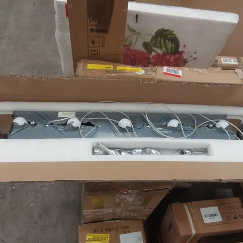 BOXED 6 LIGHT CHROME LED KITCHEN ISLAND PENDANT 