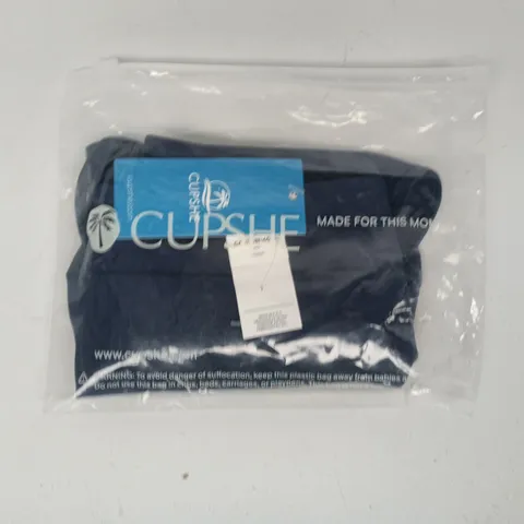 BAGGED CUPSHE NAVY TUMMY CONTROL MICRO CUTOUT ONE-PIECE IN NAVY SIZE MEDIUM