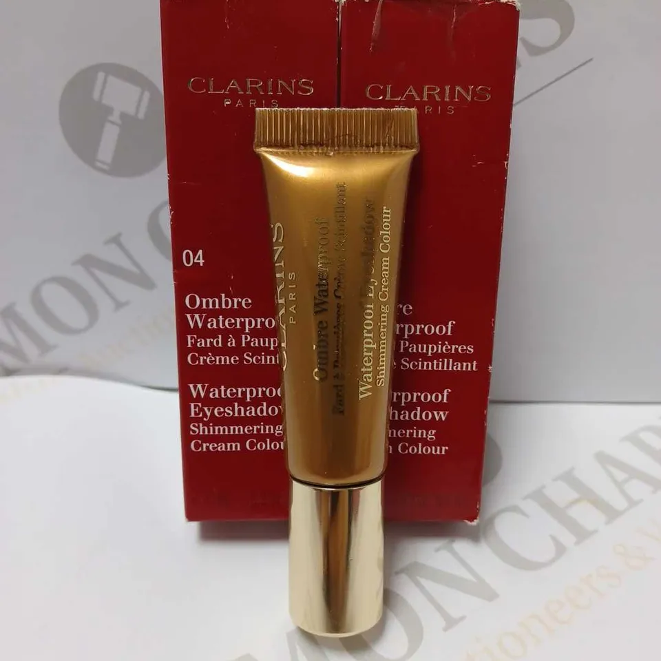 LOT OF 2 CLARINS OMBRE WATERPROOF EYESHADOWS - #04 COPPER BROWN