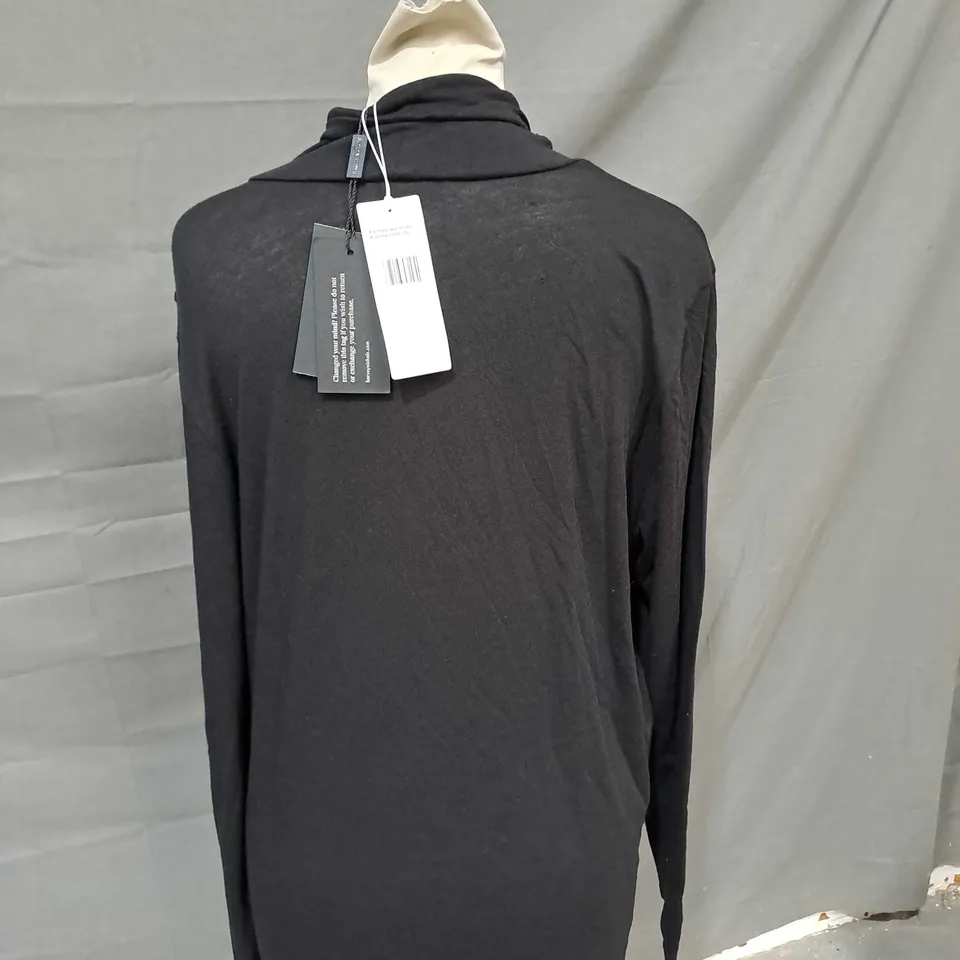 HARVEY NICHOLS TURLE NECK SLIM FIT TOP BLACK SIZE XL