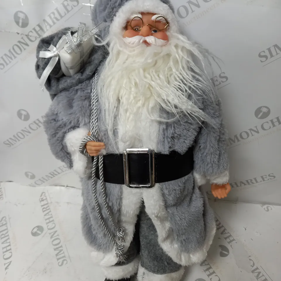 FESTIVE LIGHT UP TRADITIONAL STANDING SANTA 43CM X 63CM NORDIC