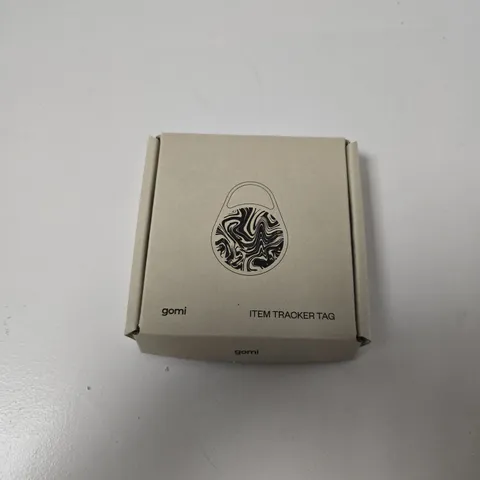 BOXED GOMI ITEM TRACKER TAG IN RED SWIRL
