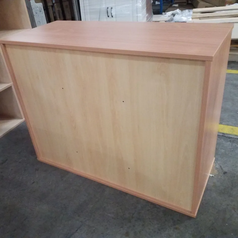 9 EXTRA DEEP BEECH MFC TRAY STORAGE UNIT WITH CASTORS 1030×453×792MM