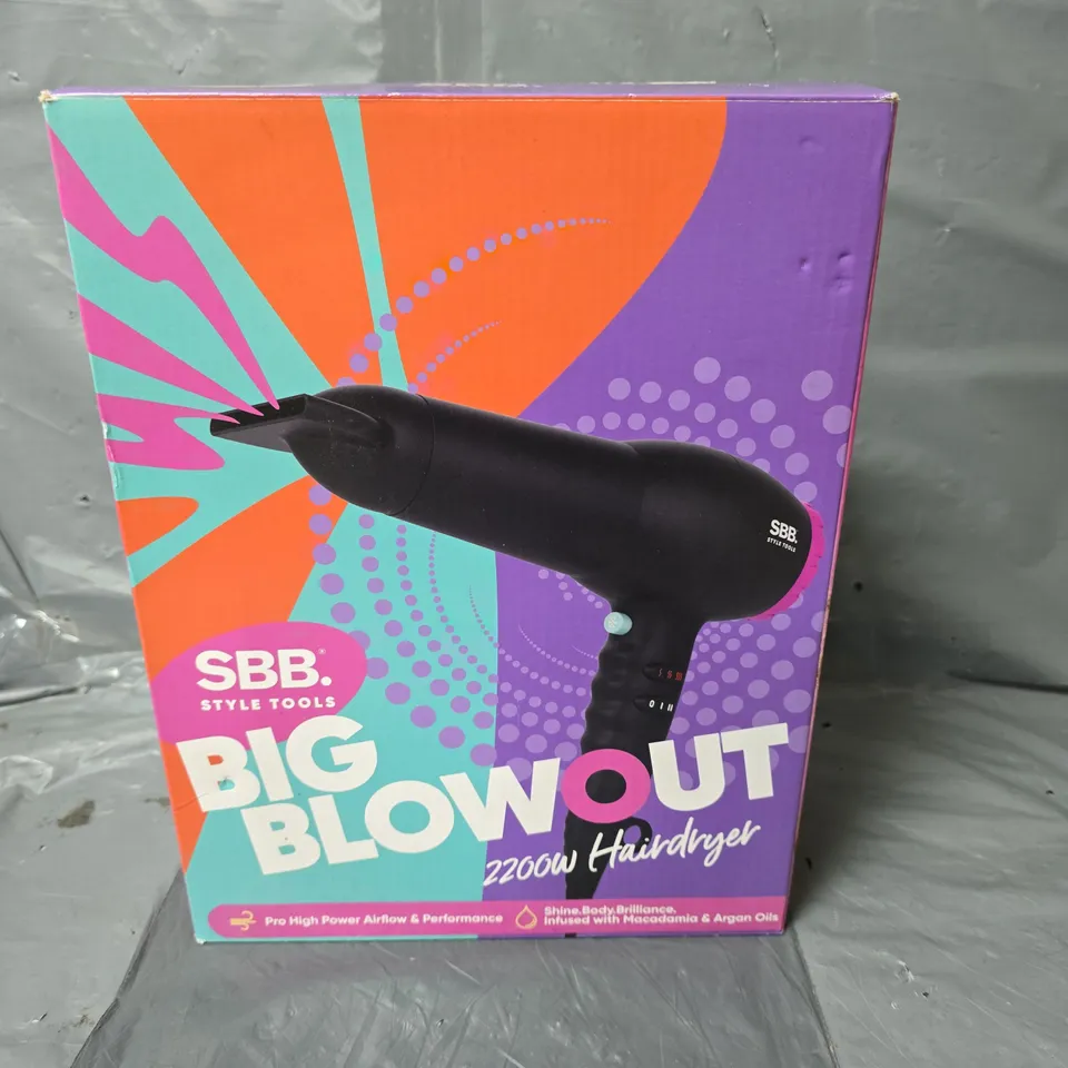 BOXED SBB STYLE TOOLS BIG BLOWOUT 2200W HAIRDRYER